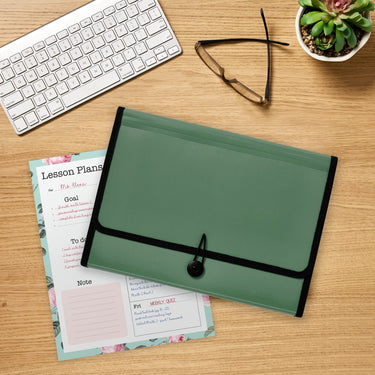 Avery Expanding File Folder Organizer, 13-Pocket Accordion File Organizer, Sage, Holds 425 Letter/A4-Size Sheets (73555) 13 Pockets